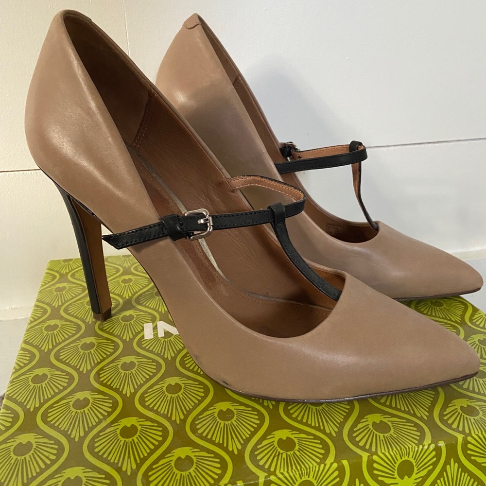 Coach T-Strap leather heels